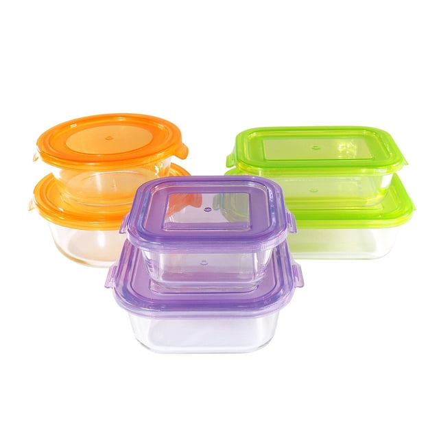 Westinghouse Set de contenedores de Vidrio con Tapas Simples 6 Piezas WCFC003712A multicolor