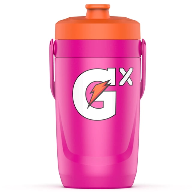 Gatorade Gx Performance Jarra de 64 onzas, a prueba de fugas, agarre antideslizante, ideal para atletas, rosa