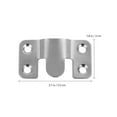 thumbnail image 3 of Himition 10 Sets Flush Mount Bracket Stainless Steel Wall Mount Clip Hook with screws, 3 of 5