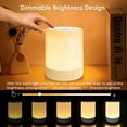 thumbnail image 3 of Lámpara de noche LED, luz nocturna táctil regulable, modo cálido y lámpara de mesa con atenuación RGB, recargable por USB, regalo para niños y adultos., 3 of 5