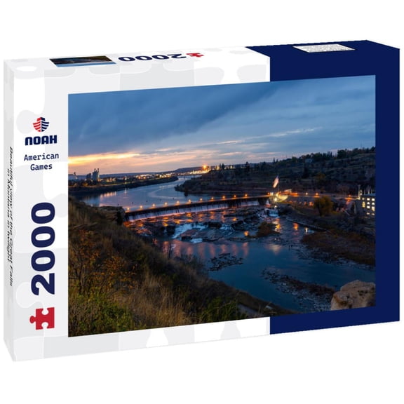 Noah Jigsaw Puzzle Beautiful view of the Great Falls in Montana in twilight 2000 pieces