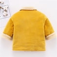 thumbnail image 4 of Mercatoo Toddler Baby Fle𝐞ce Lined Suede Jacket Boys Solid Color Button Up Lapel Outwear Girls Toddler Light Girl Winter Coat 4t, 4 of 4