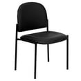 thumbnail image 2 of Flash Furniture Comfort Black Vinyl Stackable Steel Side Reception Chair, 2 of 5