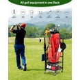 thumbnail image 6 of Golf Bags Storage Garage Organizer - Golf Bag Stand Fit Single Golf Bags, Golf Clubs, and Golf Equipment Accessories, Golf Bag Storage Rack with Wheels for Garage, Club, Shed, Basement, 6 of 6