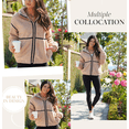 thumbnail image 6 of Womens Coat Casual Lapel Full Zip Fleece Jacket Long Sleeve Oversized Warm Winter Outwear with Pockets, 6 of 6