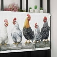 thumbnail image 6 of Rustic Rooster Valances for Windows Farmhouse Kitchen Curtains Valances Rod Pocket Valance Curtains for Kitchen Windows White Chicken Country Window Valances for Bathroom Bedroom 42"x12", 6 of 6
