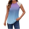 thumbnail image 3 of JDQJBZ Camisole Sans Manches pour Femmes en Tricot, Col Rond, Dentelle, Couleur, 3 of 5