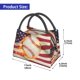 thumbnail image 2 of Fotbe Baseball Ball With Flag Bolsa Térmica Portátil con Estampado, Bolsa de Entrega de Alimentos Aislada, Bolsa Reutilizable de Gran Capacidad para Comidas y Supermercado, 2 of 6