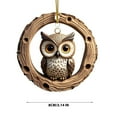 thumbnail image 3 of LanSuare Animal Ornaments for Christmas Tree, 3.14Inch 2D Flat Acrylic Little Animals Hanging Decoration Gift for Animal Lovers, (Owl), 3 of 6