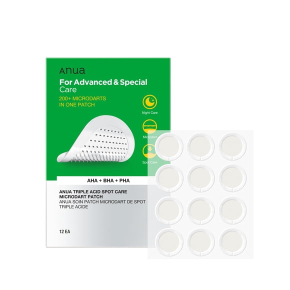 Microdart Patch Auna Triple Acid Spot Care, más de 200 microdardos (12 unidades)