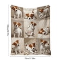 thumbnail image 3 of Flannel Throw Blanket with Dog Print Soft Warm Couch Bed Blanket for Living Room Home Decor Pet Lover Gift, 3 of 6