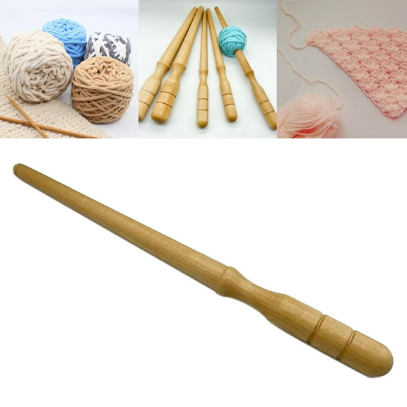Handheld Wooden Yarn Winder Yarn Holder Durable Crochet Ball Winder Wood 30cm Knitting Accessory wooden center Pull Ball Yarn Winder