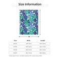 thumbnail image 4 of Throw Blanket for Couch Sofa and Bed, Blue Abstract floral Super Soft Plush Throw Blanket, Fuzzy Cuteness Comfy Warm Washable Flannel Blanket & Throws for All Season 60"x50", 4 of 5