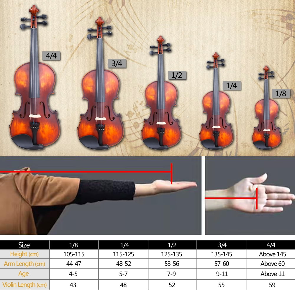 New 3/4 Acoustic Violin for Kids Boys Girls, Solid Wood Violin Acoustic Starter Kit with Violin Fiddle Case, Bow, Rosin, Shoulder Rest, Electronic Tuner, Brown Violin Outfit Set for Beginners Students