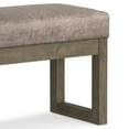 thumbnail image 2 of Milltown 27 inch Wide Solid Wood Contemporary Footstool Small Ottoman Bench in Distressed Grey Taupe, 2 of 10