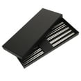 thumbnail image 3 of 5 pares de palillos de acero inoxidable doméstico palillos espirales duraderos (plata), 3 of 8