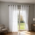 thumbnail image 6 of Aoznliie Bohemian Curtains, Semi Blackout Geometric Print Curtains for Living Room Bedroom, Boho Window Curtain with Grommets, 85x52in, 6 of 7