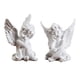 thumbnail image 1 of 2 figuras de ángel querubines, decoración de resina, minifiguras navideñas modernas. Blanco, 1 of 8