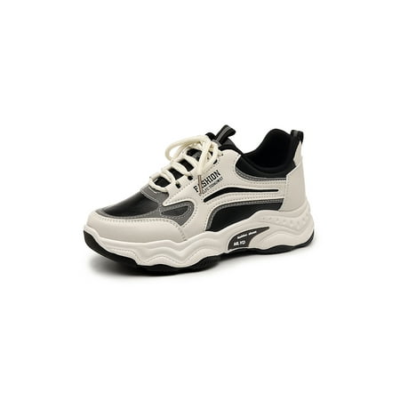 

Wazshop Womens Athletic Shoes Sport Sneakers Fitness Workout Running Shoe Fashion Breathable Trainers Women Comfort Anti-skid Black 4.5