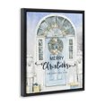 thumbnail image 3 of Stupell Industries Merry Christmas Blue Door Black Framed Floater Canvas Wall Art design by Jesse Keith, 21 x 17, 3 of 9