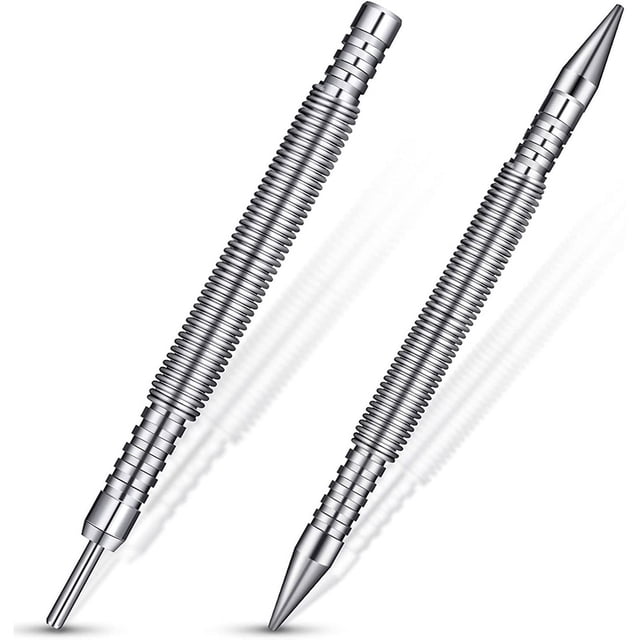 Herramienta de Pasador de Bisagra 2 Piezas 1/32, 2/32 Pulgadas PunzóN Pogo Sin Martillo Herramienta de ExtraccióN de Pasador de Bisagra de Puerta PunzóN Central de Resorte PequeñO