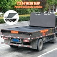 thumbnail image 6 of VEVOR Dump Truck Mesh Tarp,7 x 14 ft, PVC Coated Black Heavy Duty Cover with 5.5" 18oz Double Pocket, Brass Grommets, Reinforced Double Needle Stitch Webbing Fits Manual or Electric Dump Truck System, 6 of 9
