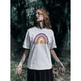 thumbnail image 2 of Halloween Rainbow W Pumpkin T-Shirt Women -Image by Shutterstock, Female Large, 2 of 4