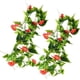 thumbnail image 5 of Vid artificial Morning Glory colgante de follaje falso decoración del hogar planta de vid de simulación, rojo 2 piezas sidaley HA8951-04B, 5 of 6