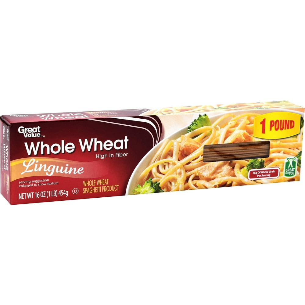 Great Value Whole Wheat Linguine, 16 oz - Walmart.com - Walmart.com