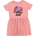 thumbnail image 3 of Inktastic My Favorite Veteran is My Dad Girls Toddler Dress, 3 of 5