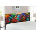 thumbnail image 2 of Occult Headboard, Mysterious Woman Face with Butterflies and Vision Perspective Art, Upholstered Decorative Metal Bed Headboard with Memory Foam, Full Size, Multicolor, by Ambesonne, 2 of 4