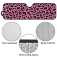 thumbnail image 7 of Psesaysky Accordion Car Windshield Sun Shade, Pink Cheetah Car Sun Visor to Protect UV Rays, Animal Print Foldable Automotive Windshield Sunshades Keep Your Vehicle Cool & Comfort - 52.95" x 16.14", 7 of 7