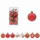 thumbnail image 1 of Pack de 8 adornos para baile de Navidad | Esferas decorativas de plástico pintadas de 6 cm • Variedad colgante de árbol navideño rojo dorado verde con múltiples patrones | Decoración navideña, 1 of 2