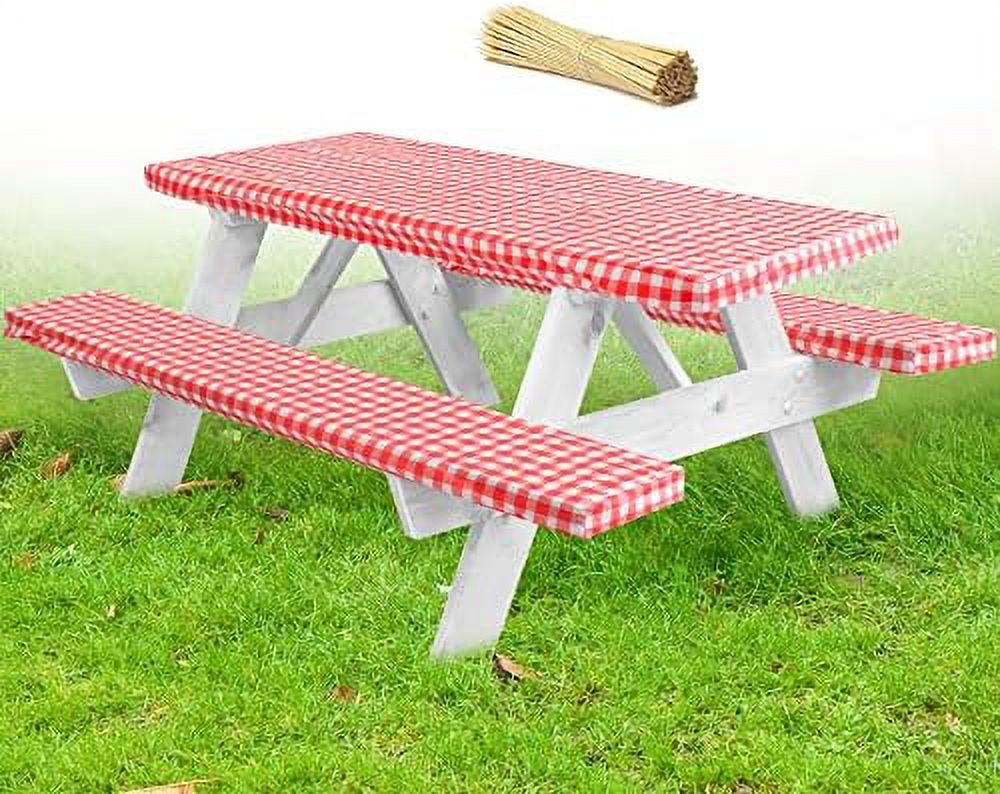 Premium Picnic Table Cover With Bench Covers Vinyl Fitted Picnic Table