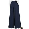 thumbnail image 2 of Theory womens  Triple Pleat Wool-Blend Pant, 6, Blue, 2 of 3