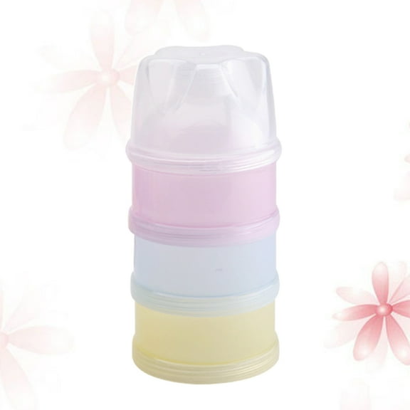 MUSEYA 3Pcs Four Compartment Milk Powder Box Baby Safe Stackable Storage for Parents