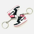 thumbnail image 3 of Nike Air Keychain Black/Pink Mini 3D AJ1 Sneaker Inspired Shoe Keychain, 3 of 7