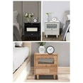 thumbnail image 6 of Black/White/Log Bedside Cabinet 2-Tier Bedside Cabinet Nightstand Bedside Table Bedroom for Living Room, Office, Bedroom 17.1*15.7*18.9in, 6 of 25