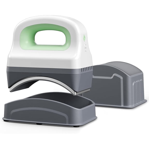 Hat Press Machine, Mini Heat Press for Caps with 3 Heating Levels & Auto-Off, Handheld Cap Easy Press with 3"×5.5" Arched Heating Plate for 6-8 Hat Size, 19-26 Girth