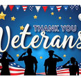 thumbnail image 4 of Patriotic Design Thank You Veterans Event Banner Military Flags Stars for Veterans Day Celebration Ceremony Honor, 4 of 8