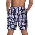 thumbnail image 2 of Haiem crystal flower Skull Mens Swim Trunks with Compression Liner 2 in 1 Swimming Shorts Stretch Swimwear Quick Dry,Board Shorts-3X-Large, 2 of 9