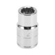 thumbnail image 1 of Herramienta de socket de impacto universal Unique Bargains 38mm de acero de cromo vanadio duradero tono plateado 1 pieza 12 puntos 12mm para automóvil, motocicleta, dirtbike 1/2 pulgada de transmisión, 1 of 7