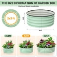 thumbnail image 2 of Galvanized Raised Garden Beds Outdoor,Oval Raised Metal Planter Box With Open Base For Planting Vegetables Flowers Herb,Easy-Assembly, 2 of 7