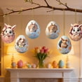 thumbnail image 6 of TanSiDing Easter Bunny Egg Ornaments, 6Pcs Acrylic Flat Car Hanging Decorations, Pastel Floral Hanging Ornaments for Easter Tree, Holiday Party, Home Decor, Spring Gift, 6 of 6