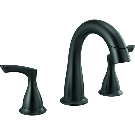 Delta 35765LF-BLPD Broadmoor Two-Handle Widespread Pulldown Bathroom Faucet in Matte Black