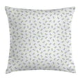 thumbnail image 1 of Floral Throw Pillow Cushion Cover, Abstract Small Spring Blooms with Green Leaves Vintage Style Pattern, Decorative Square Accent Pillow Case, 16 X 16 Inches, Green Violet Blue White, by Ambesonne, 1 of 2