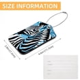 thumbnail image 5 of Zebra Square PU Leather Luggage Tags, 2 Pack, with Privacy Cover and Stainless Steel Ring - Suitable for Travel, Backpack, Handbag - Bag Tags, Handbag Tags, 5 of 7