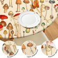 thumbnail image 4 of Colorful Mushroom Assortment Beige Pattern Round Fitted Tablecloth with Elastic Edge,Dining Table Cover Waterproof,Outdoor Round Tablecloth for Camping,Dining,Indoor and Outdoor, 4 of 7