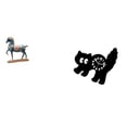 thumbnail image 1 of Figura de caballo, escultura de animal, reloj de pared coleccionable, silencioso, sin , resina acrílica, estatua decorativa, adecuada para sala, 1 of 8