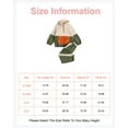 thumbnail image 2 of 2T Baby Boys Clothes 3T Boys 2PCS Fall Winter Outfits Set Toddler Boys Long Sleeve Color-blocked Hoodie Top Pants Set Green, 2 of 10
